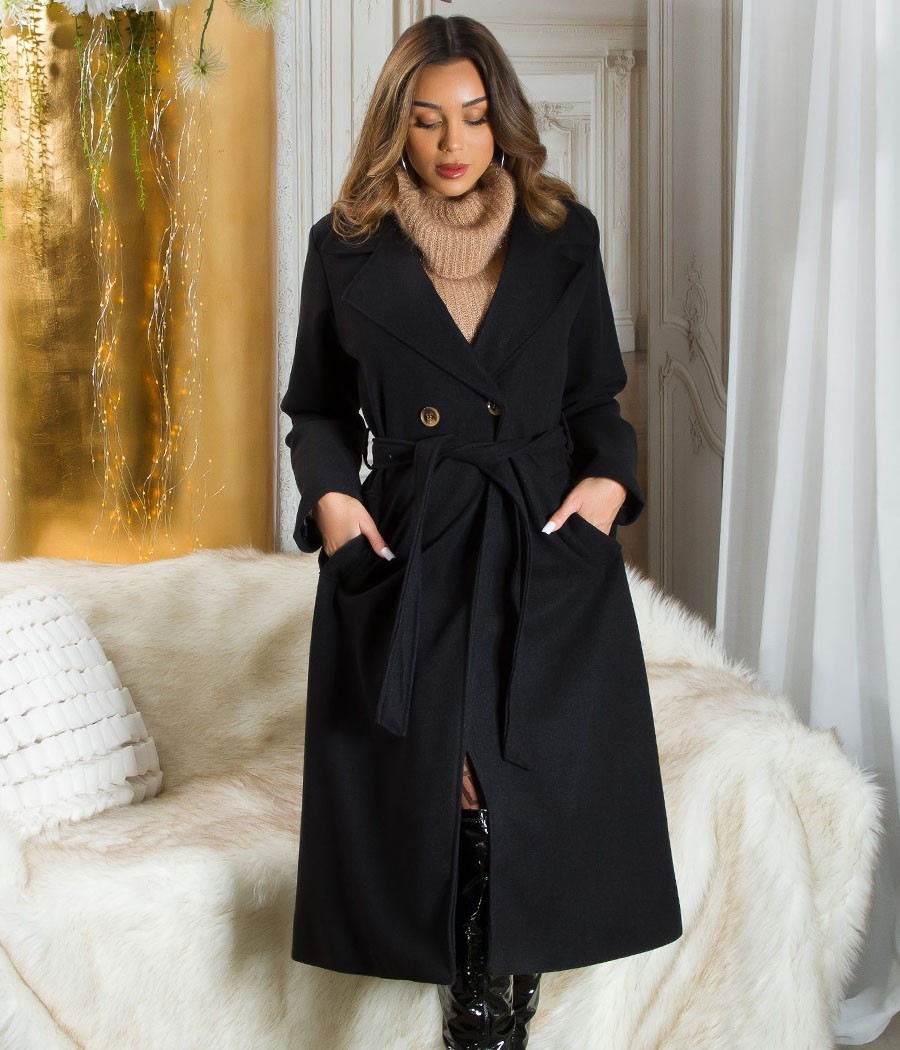 Manteau long élégant femme